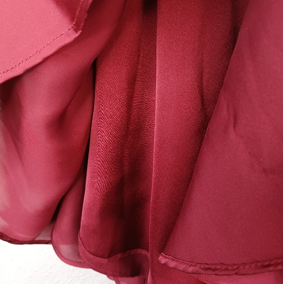 NBD Get Out Sz S Satin Burgundy Prom Party Mini Dress - Picture 7 of 16